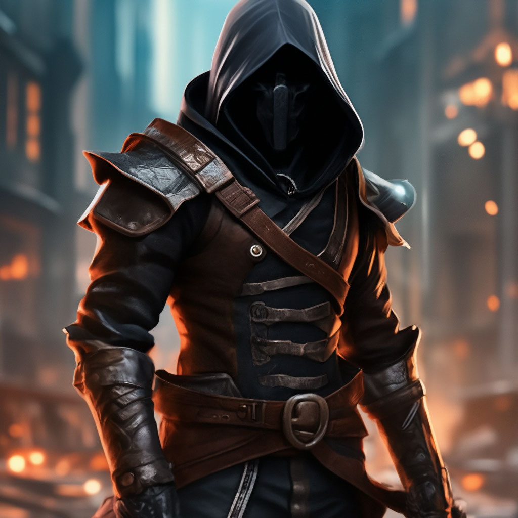 Hırsız karakteri, gölgelerde gizlenmiş