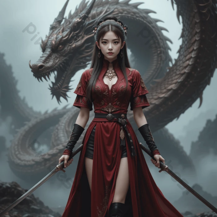 Savaşçı karakteri, zırh giymiş ve kılıç tutuyor