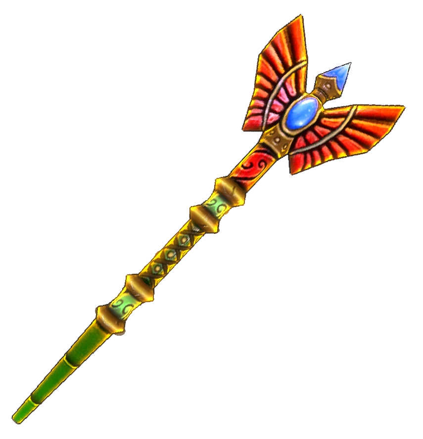 Büyücü asası, parlayan kristal uçlu